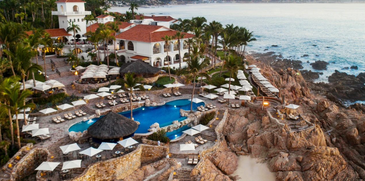 One&Only Palmilla ultra-luxury resort in San José del Cabo with a swimmable beach, world-class spa, and iconic colonial architecture on the Sea of Cortez.